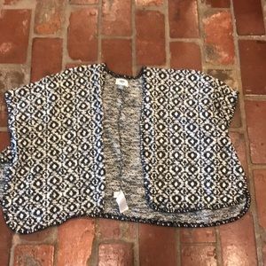 Girls medium poncho style open sweater Old Navy